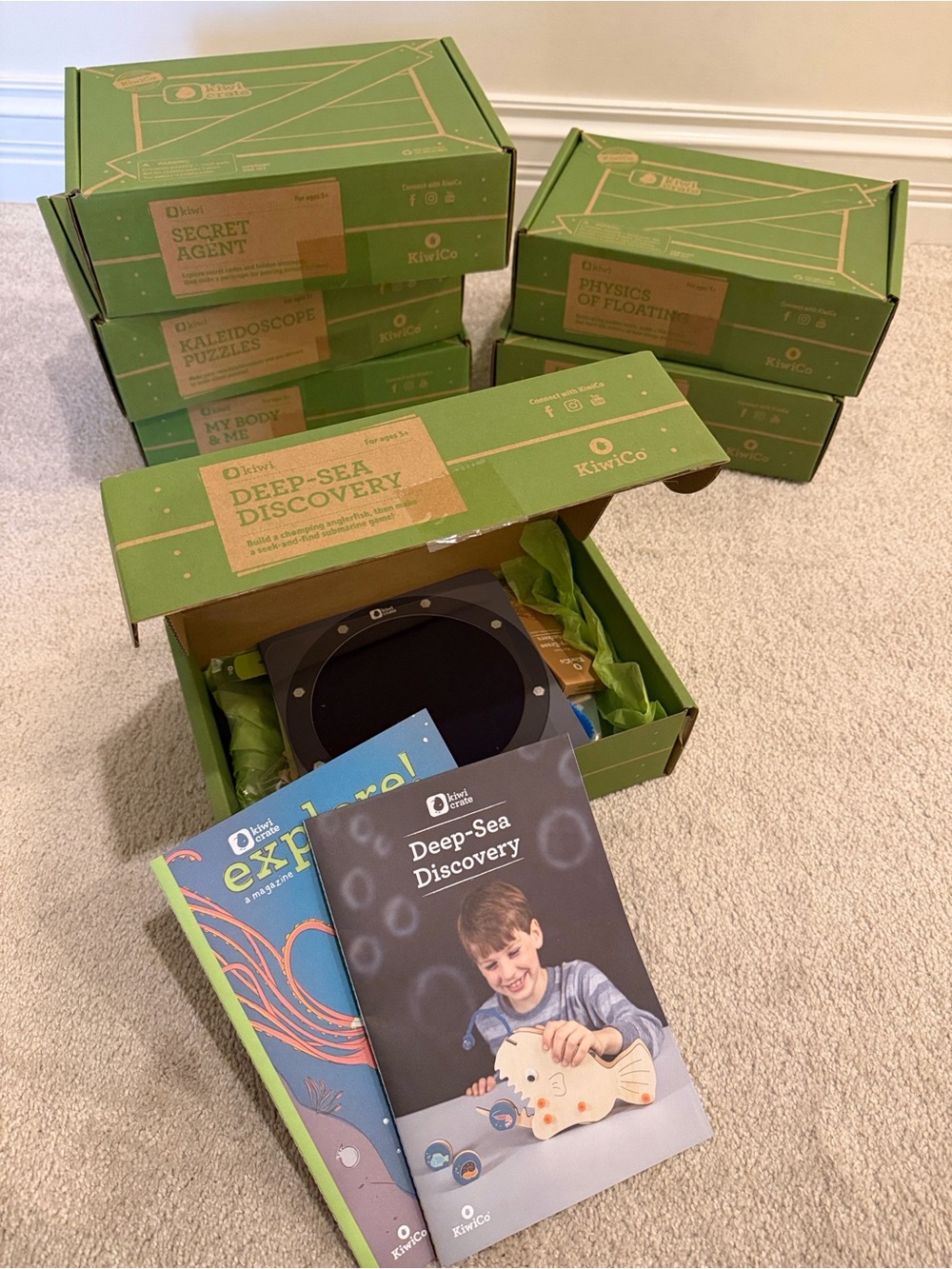 ✨ 6 KiwiCo STEM Crates – 5 NEW & SEALED + Out-of-Stock Secret Agent! ✨